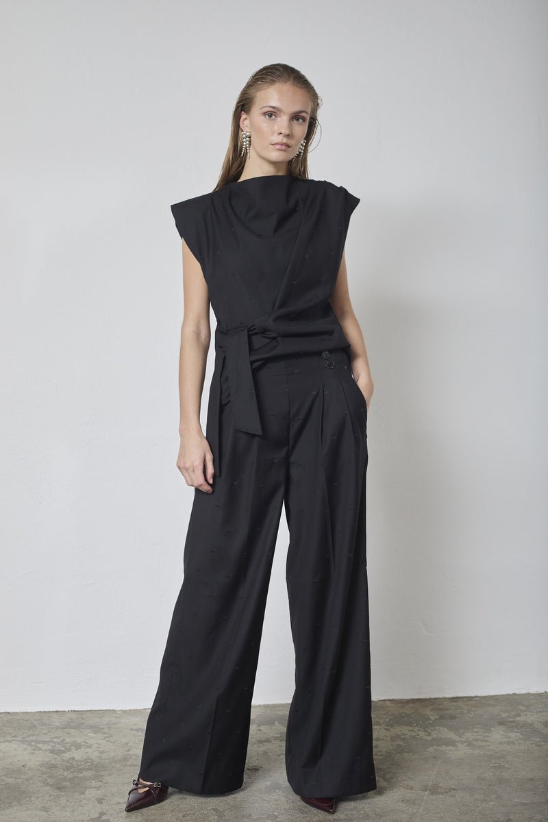 SagaCC Pleat Pant - Black - Co'couture