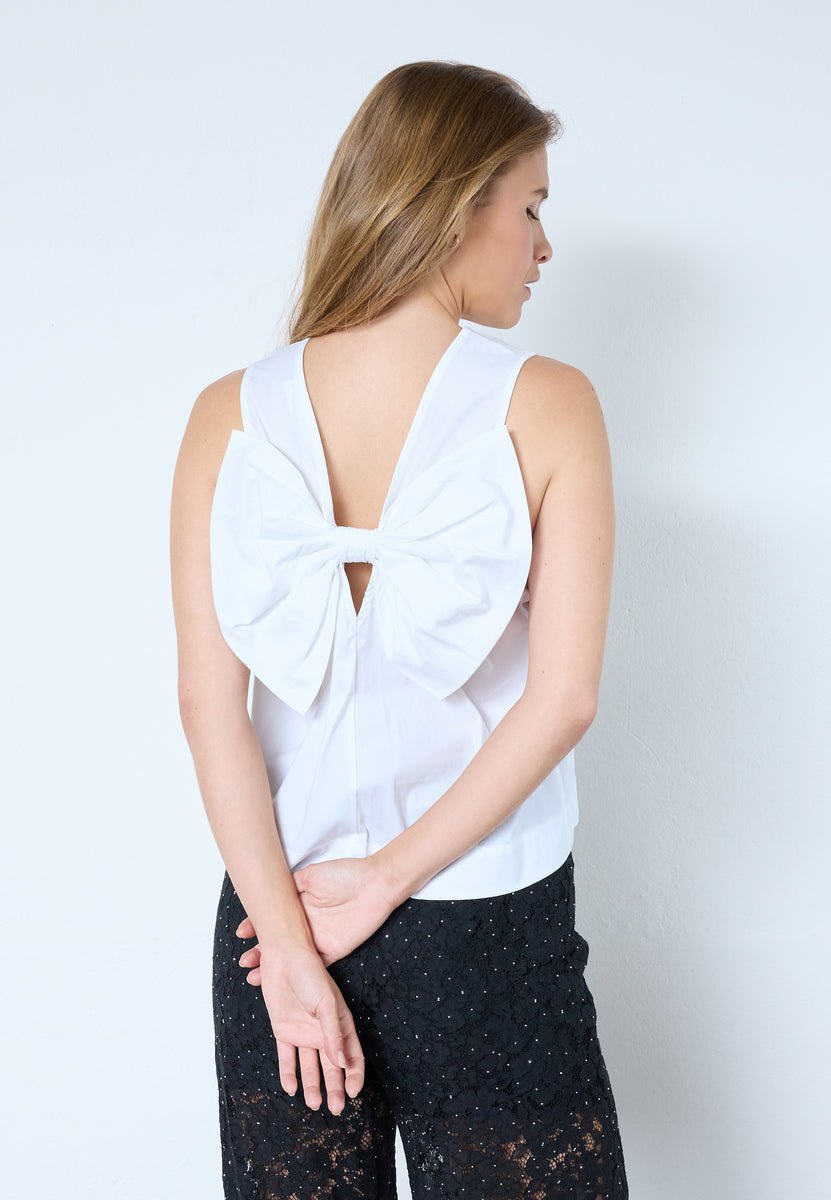 SannaCC Bow Top - White - Co'couture