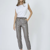 ShilohCC Leather Joggers - Elephant - Co'couture