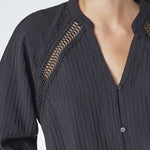 ShinaCC Lace V - Shirt - Black - Co'couture