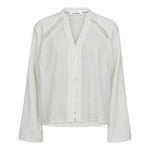 ShinaCC Lace V - Shirt - Off white - Co'couture