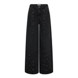 SifCC Eyelet Wide Jeans - Black - Co'couture