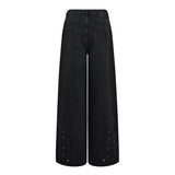SifCC Eyelet Wide Jeans - Black - Co'couture