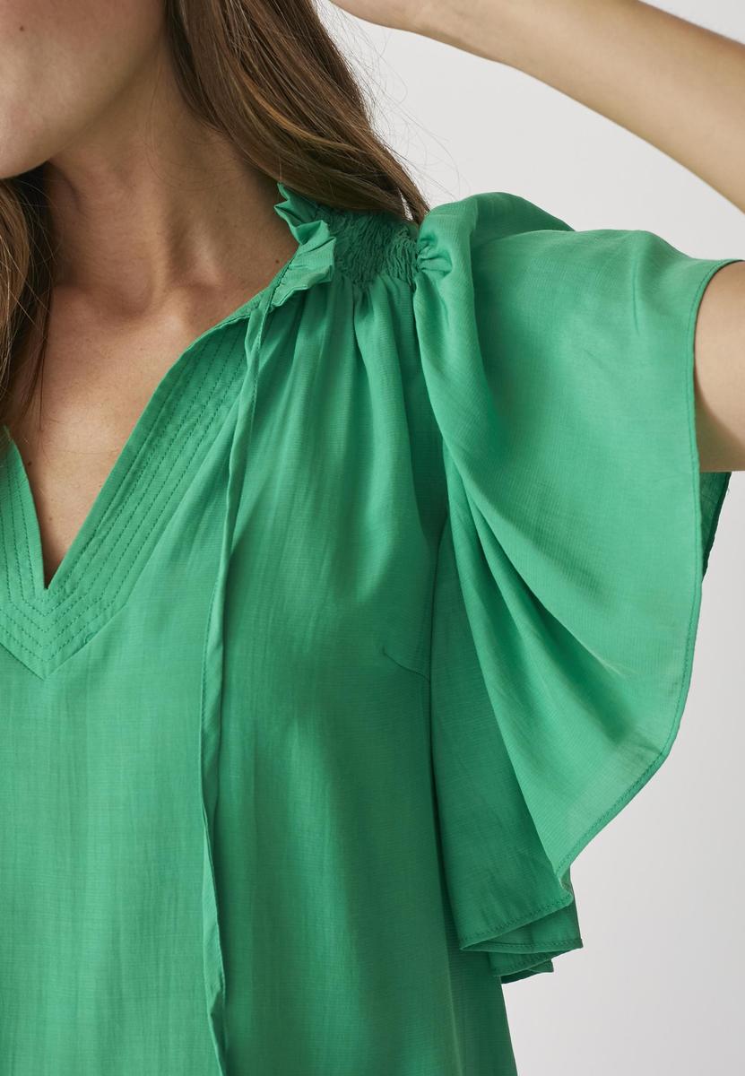 SunriseCC SS Frill Top - Green - Co'couture