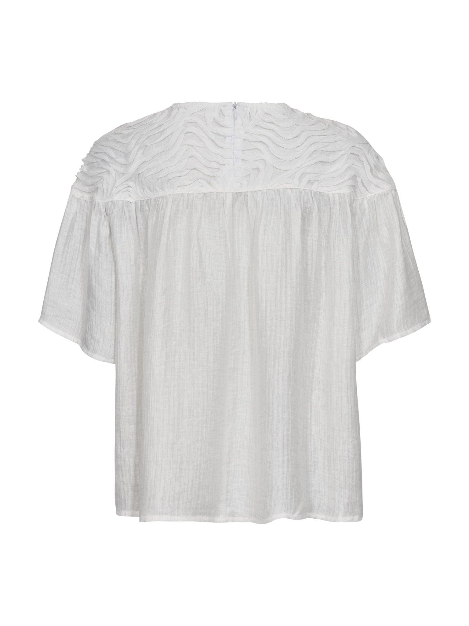 TassyCC Flower SS Blouse - White - Co'couture