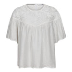 TassyCC Flower SS Blouse - White - Co'couture