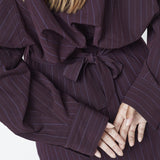 TrinnyCC Stripe Batwing Dress - Plum - Co'couture