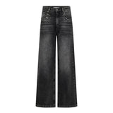 VickyCC Stud Wide LL Jeans - Black - Co'couture