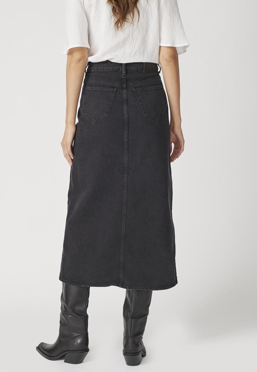 VikaCC Slit Denim Skirt - Black - Co'couture