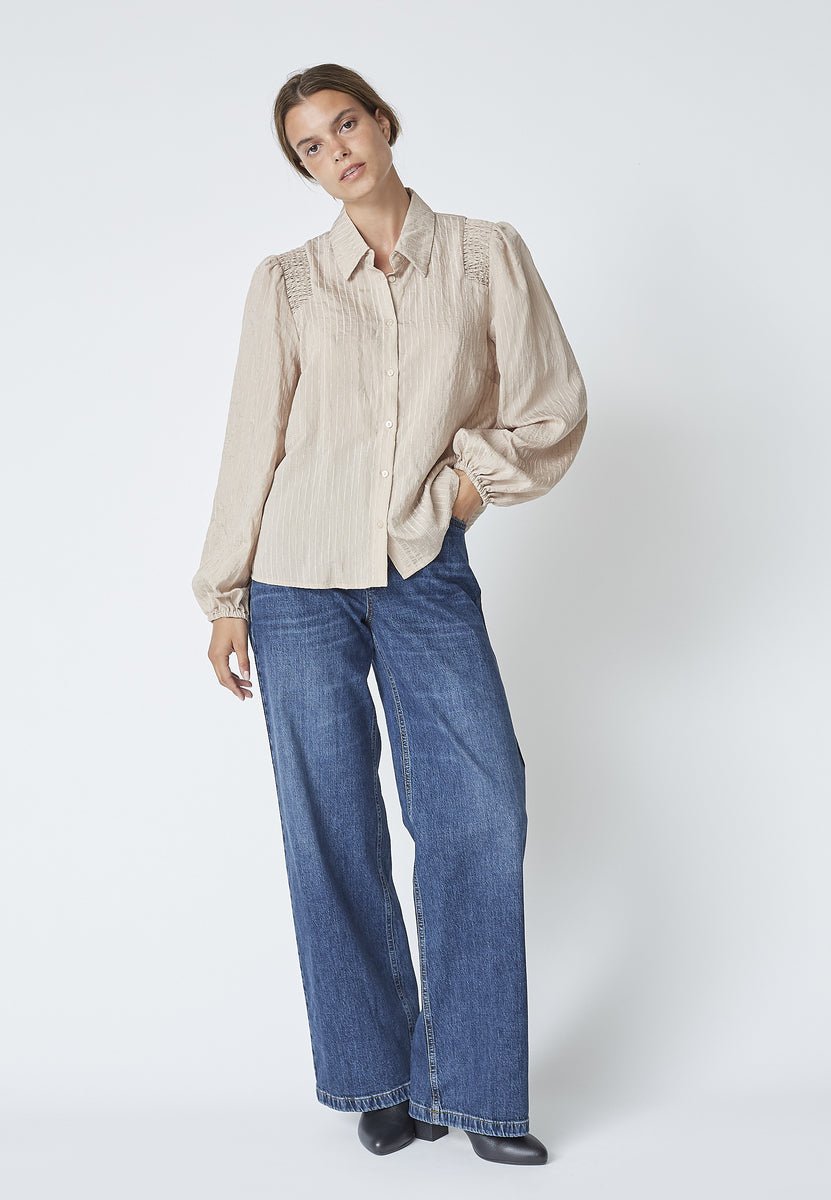 ViolaCC Smock Shirt - Taupe - Co'couture