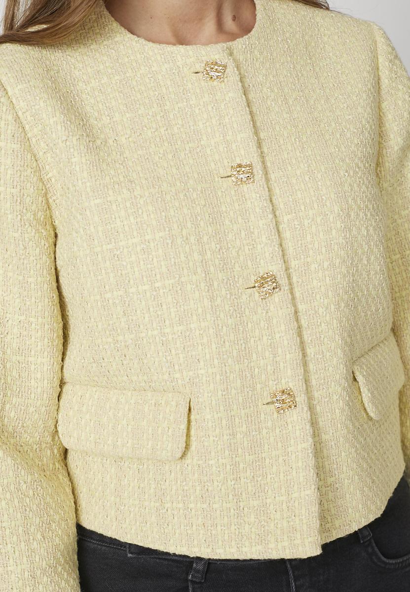 YaraCC Boucle Jacket - Pastel Yellow - Co'couture